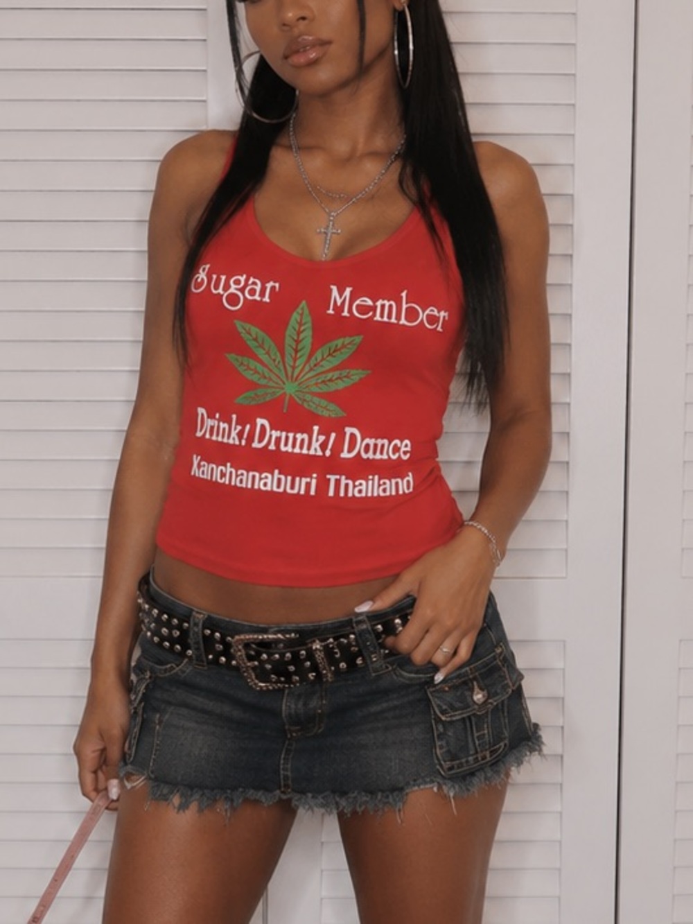 Kanchanaburi Thailand Red 420 Racer Back Tank Top